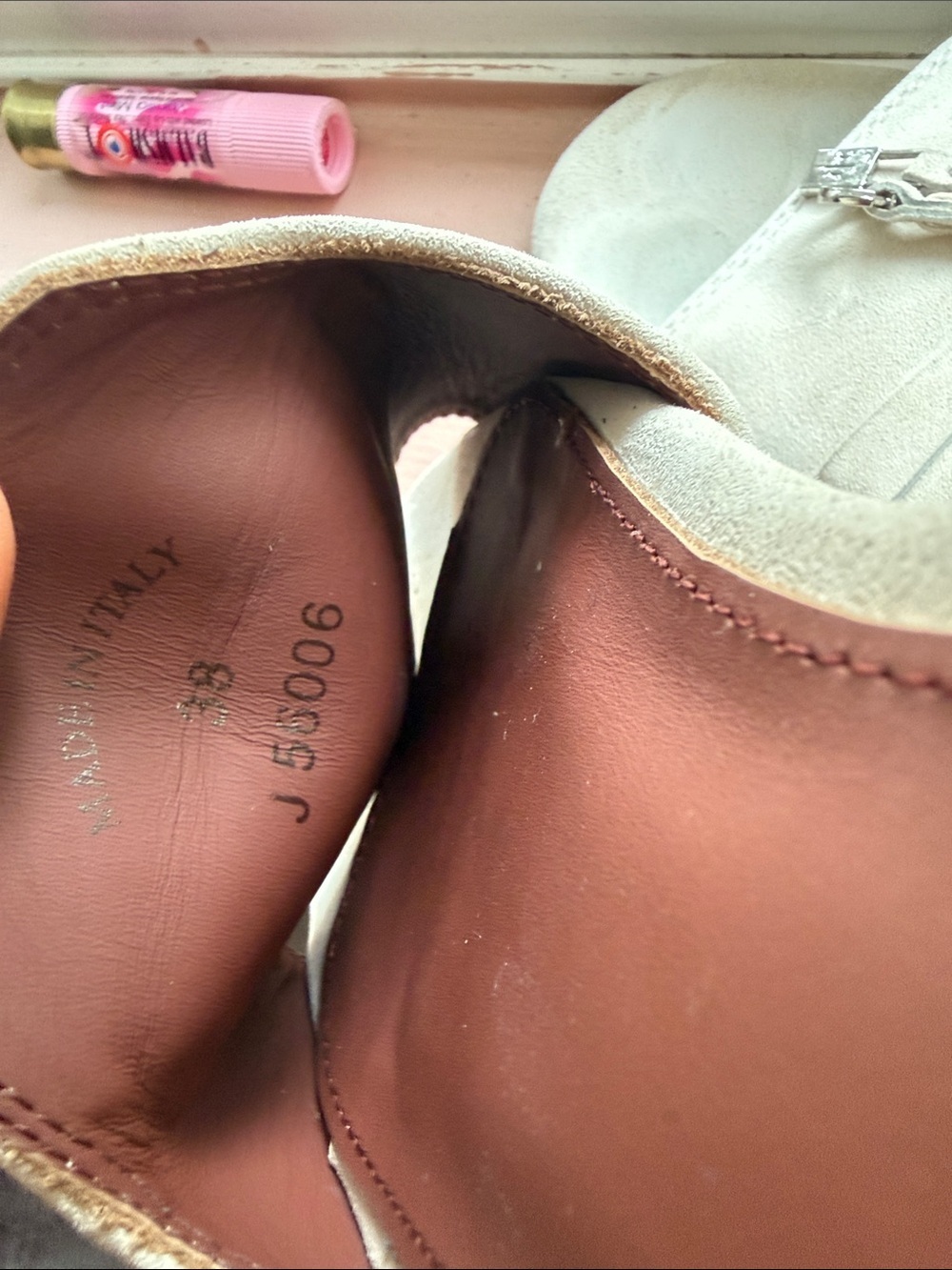 Loro Piana Summer Charms Suede Slides Sandals Sandstone Light EU38 - Picture 6 of 8